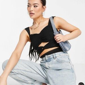 Trendyol Black Cut-Out Bodysuit